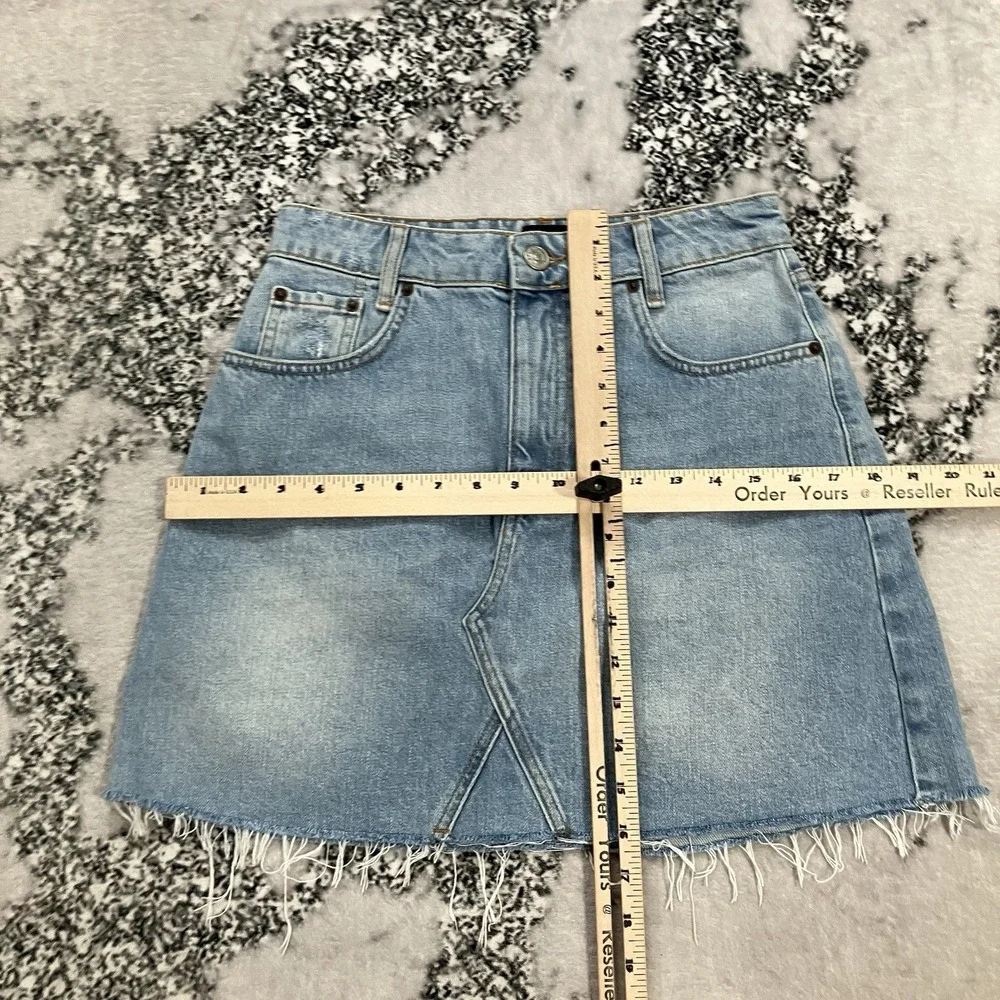 BDG Urban Outfitters Denim Mini Skirt Size Medium Raw Hem High Rise